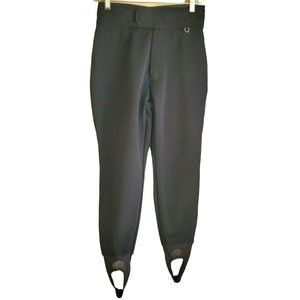 Schoeller Women's Black Swimfans Wool Blend Stirrup Ski Pants Size 12 06131R-055